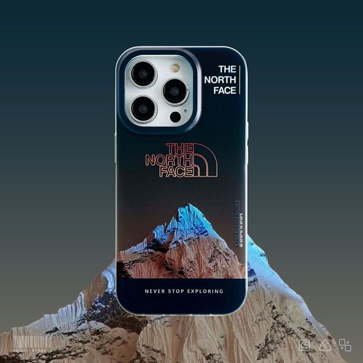 THE NORTH FACE iPhone 15 ケース雪山風景パター