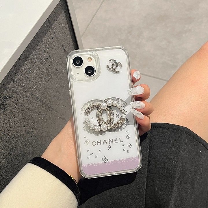 携帯 ケースchanel iphone14pro 真珠綺麗