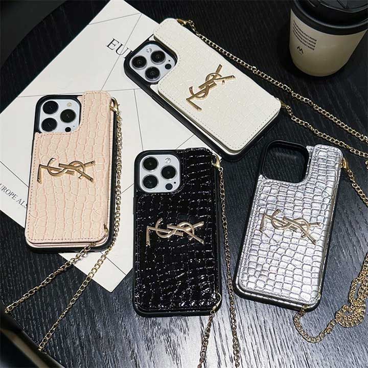 YSL iphone16ケース皮製斜めがけ