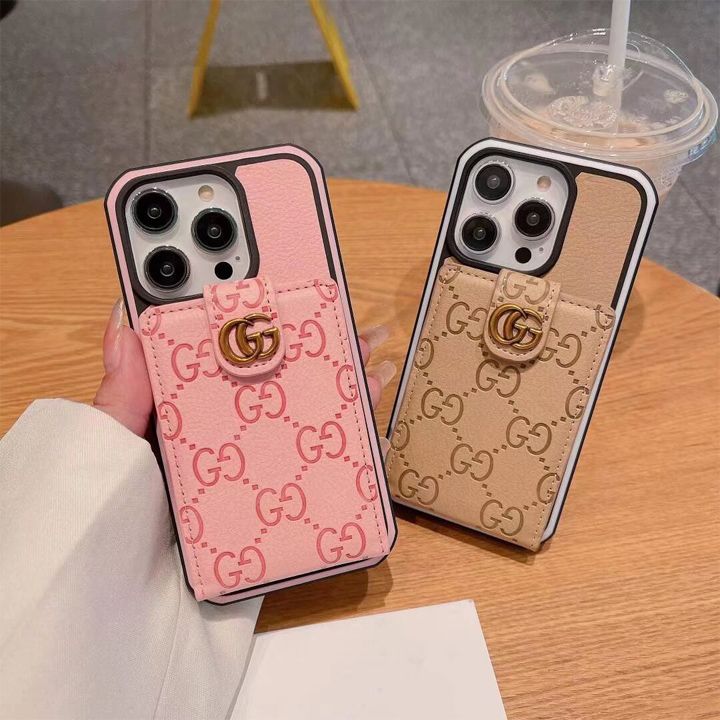 Gucci iphone14proケース背面カード収納